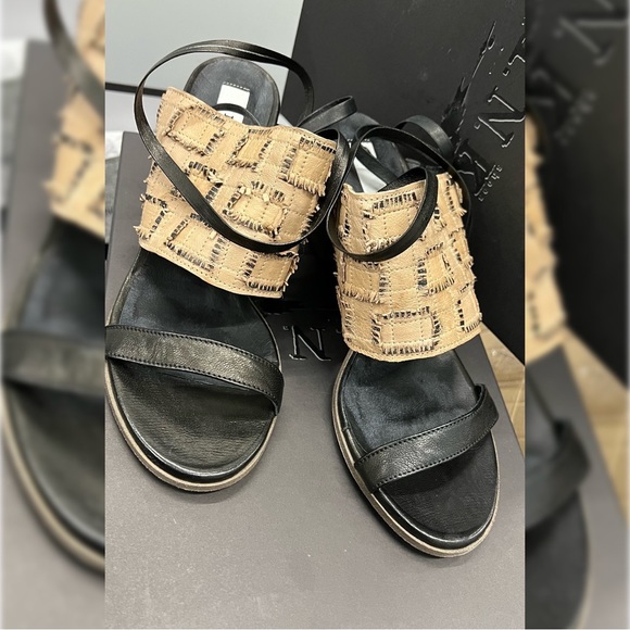 Ink Sandals Black and Beige - Picture 3 of 4